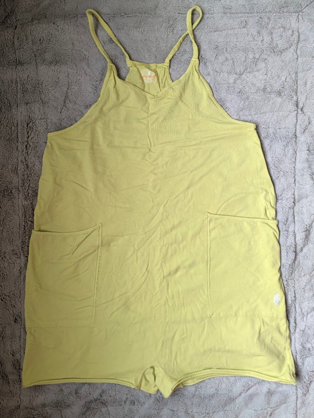 Free People Hot Shot Romper in Bright Yellow